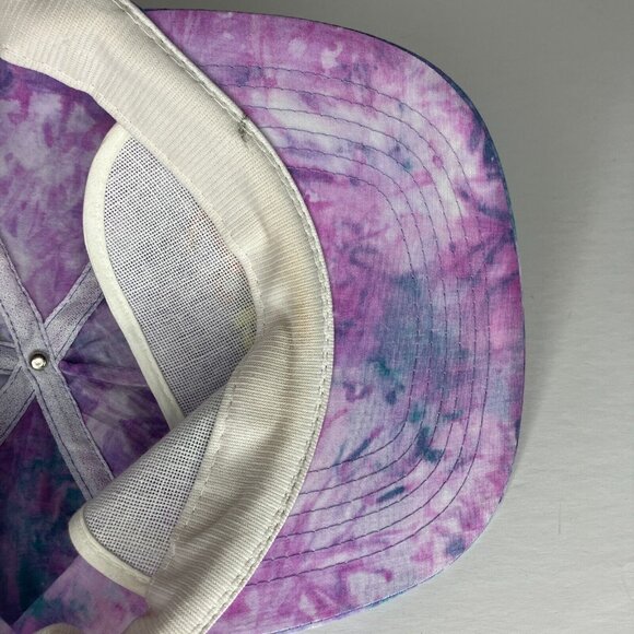 Vintage Purple Tie Dye London Embroidered Snapback Adjustable Hat - Picture 7 of 8